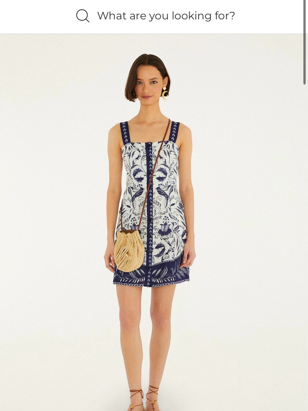 FARM Rio Off-White Nina Mini Dress